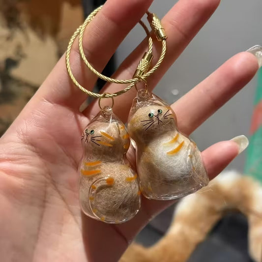 Cat Hair Memorial Keychain